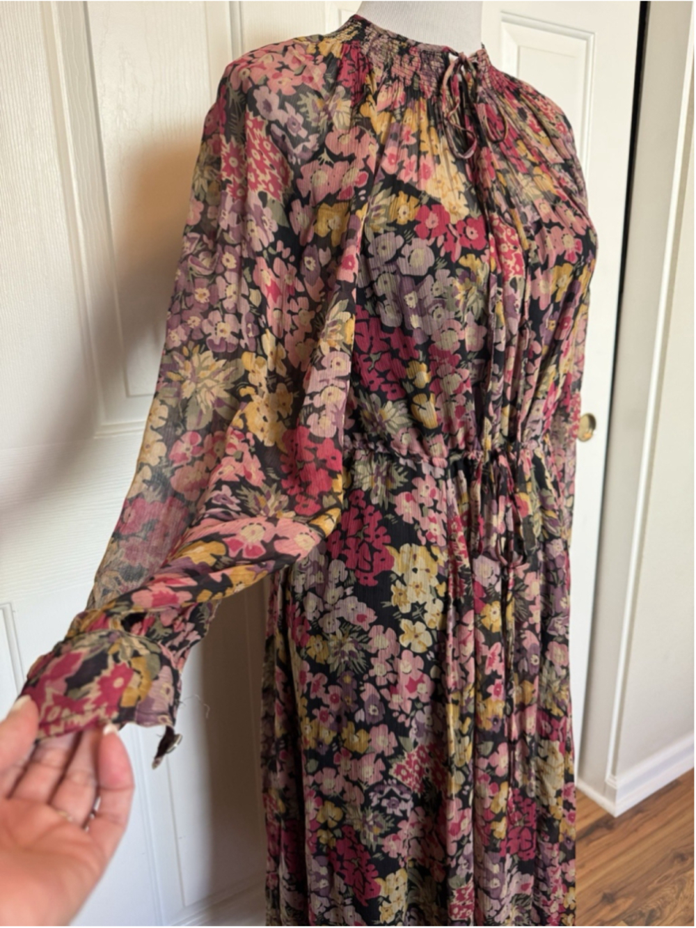 Polo Ralph Lauren Floral Midi Dress Romantic Prairie Cottagecore Garden Party - Picture 4 of 11